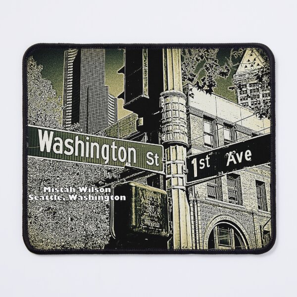 Item preview, South Washington Street & 1st Avenue South, Seattle, Washington by Mistah Wilson designed and sold by The Street Sign Store.