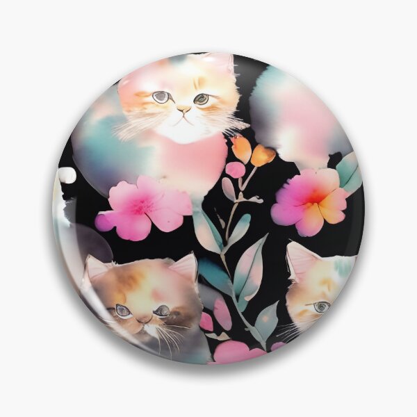Item preview, cat watercolor seamless background  Collage contemporary  shapes seamless pattern design illustration  designed and sold by gmm2000.