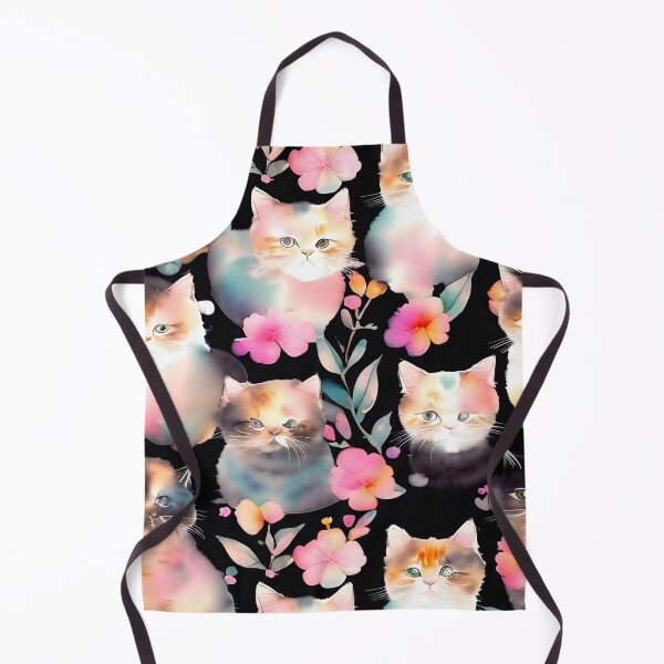 Item preview, cat watercolor seamless background Collage contemporary shapes seamless pattern design illustration designed and sold by gmm2000.