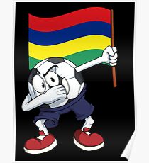 Mauritius Dabbing Soccer Ball Poster