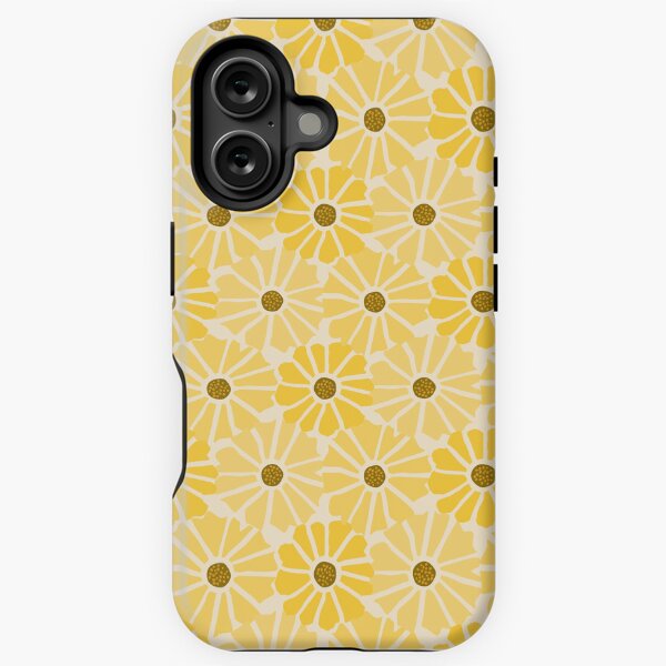 Sunflower Field Symphony - Abstract Retro Modern Art Floral Pattern iPhone Tough Case