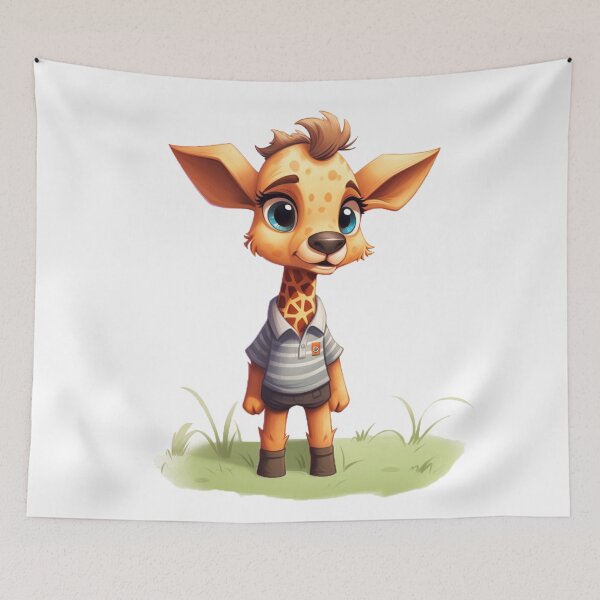 Item preview, Cute cartoon giraffe designed and sold by Stickermagician.
