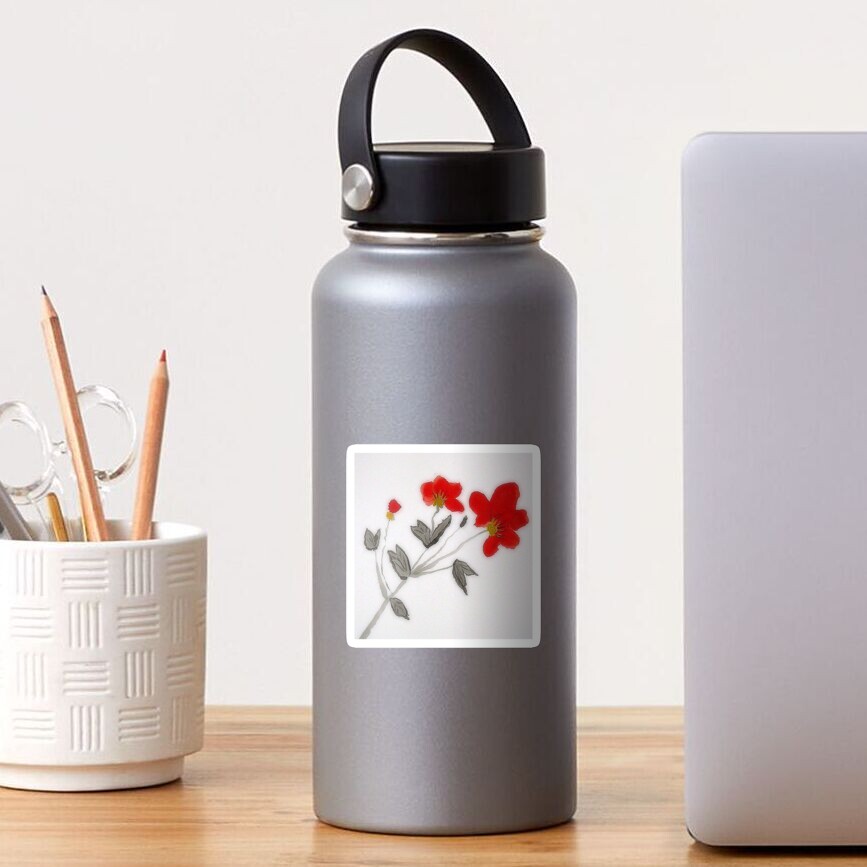 Oriental Poppies Sticker
