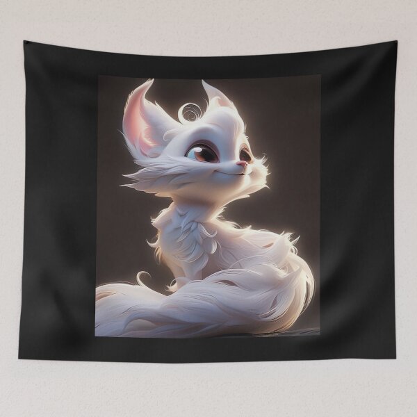 Item preview, White Fox Cute designed and sold by TunesSairna.