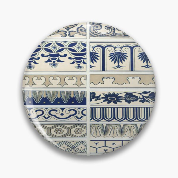 Item preview, Exquisite Beauty of Traditional Chinese Blue Flower Patterns designed and sold by Tamas Das.