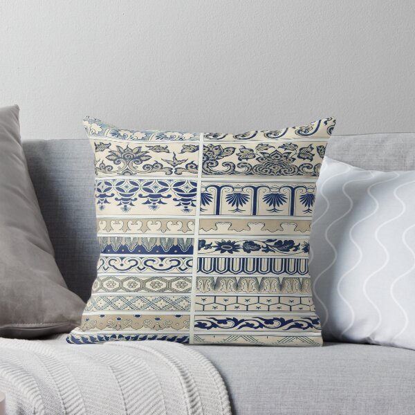 Item preview, Exquisite Beauty of Traditional Chinese Blue Flower Patterns designed and sold by Tamas Das.