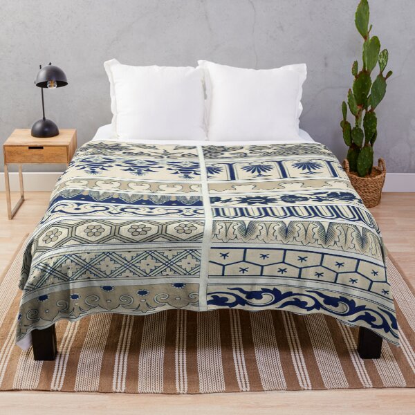 Item preview, Exquisite Beauty of Traditional Chinese Blue Flower Patterns designed and sold by Tamas Das.