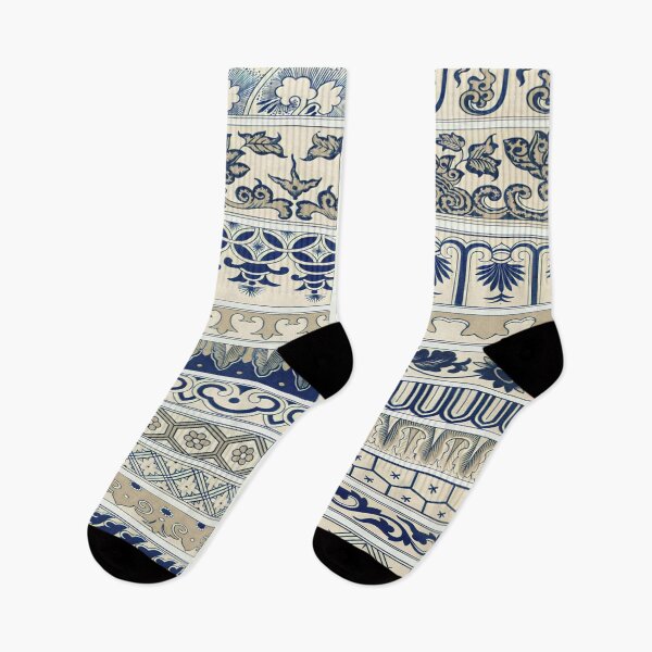 Item preview, Exquisite Beauty of Traditional Chinese Blue Flower Patterns designed and sold by Tamas Das.