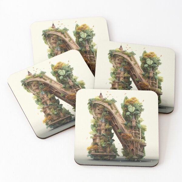 Item preview, Fantasy Nature Letter N designed and sold by WRabbitCreation.