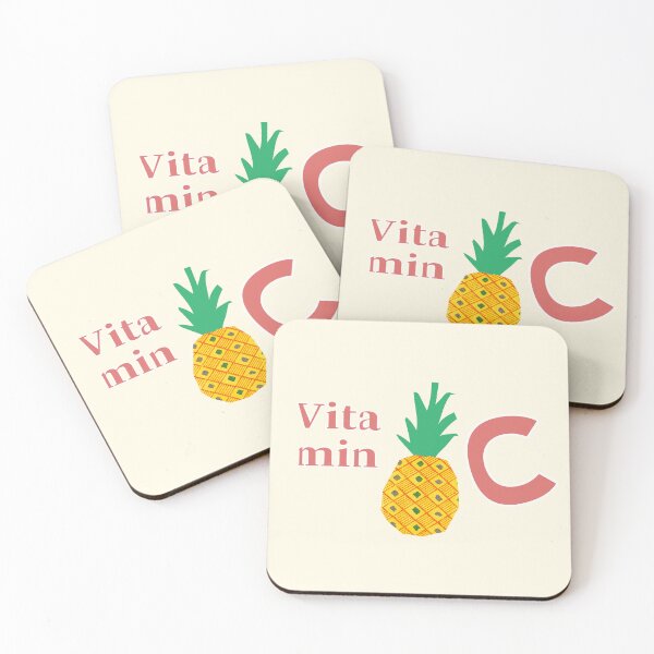 Item preview, Summer vibe pink pineapple - preppy school supplies, Vitamin C, Cute food / Yellow pink designed and sold by SoloAutenica.