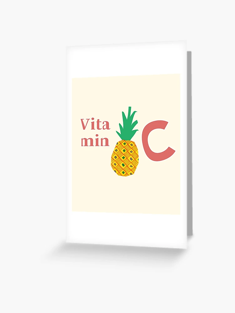 Summer vibe pink pineapple - preppy school supplies, Vitamin C, Cute food /  Yellow pink Greeting Card for Sale by SoloAutenica