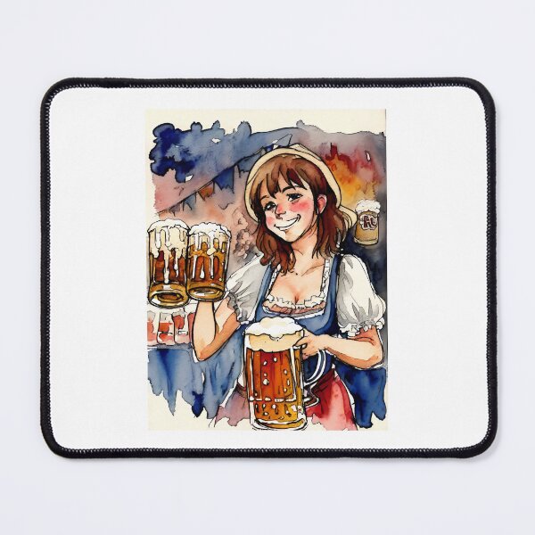 Item preview, Oktoberfest waitress drawing, oktoberfest, beer designed and sold by TirrellColister.
