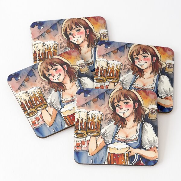 Item preview, Oktoberfest waitress drawing, oktoberfest, beer designed and sold by TirrellColister.