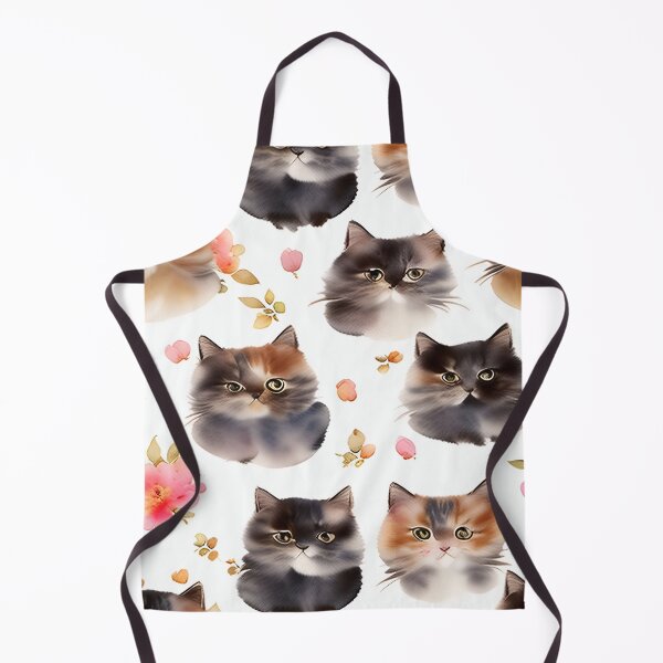Item preview, cat watercolor seamless background Collage contemporary shapes seamless pattern design illustration designed and sold by gmm2000.