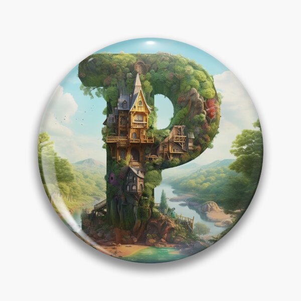 Item preview, Fantasy Nature Letter P designed and sold by WRabbitCreation.