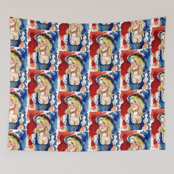Item preview, Germany girl in oktoberfest portrait, oktoberfest, beer designed and sold by TirrellColister.