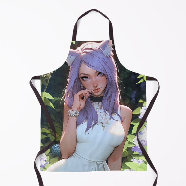 Item preview, Purple Hair Catgirl designed and sold by AiLoveAnime.