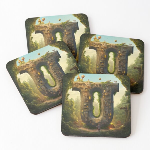 Item preview, Fantasy Nature Letter U designed and sold by WRabbitCreation.