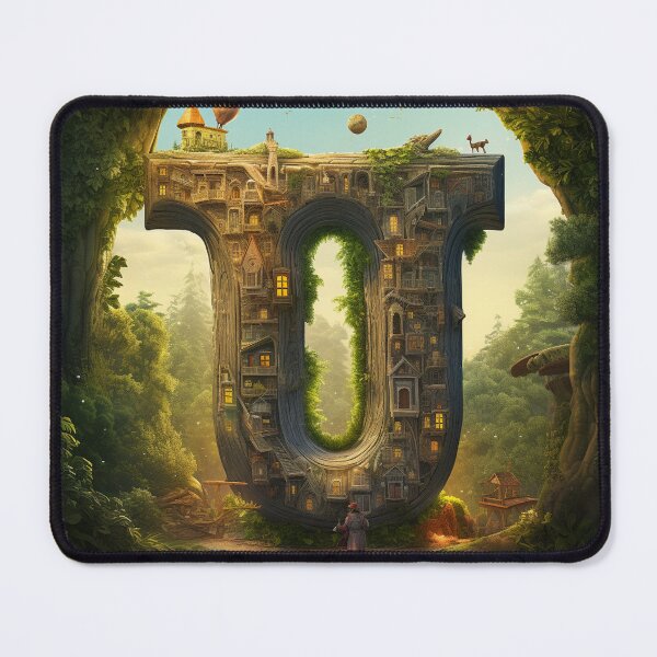 Item preview, Fantasy Nature Letter U designed and sold by WRabbitCreation.