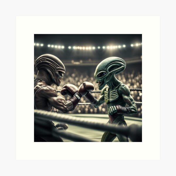 Aliens Boxing Art Print