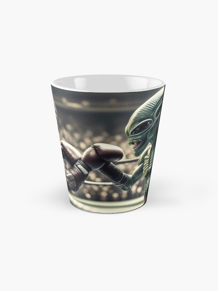 Thumbnail 2 of 4, Coffee Mug, Aliens Boxing designed and sold by LenCarol.