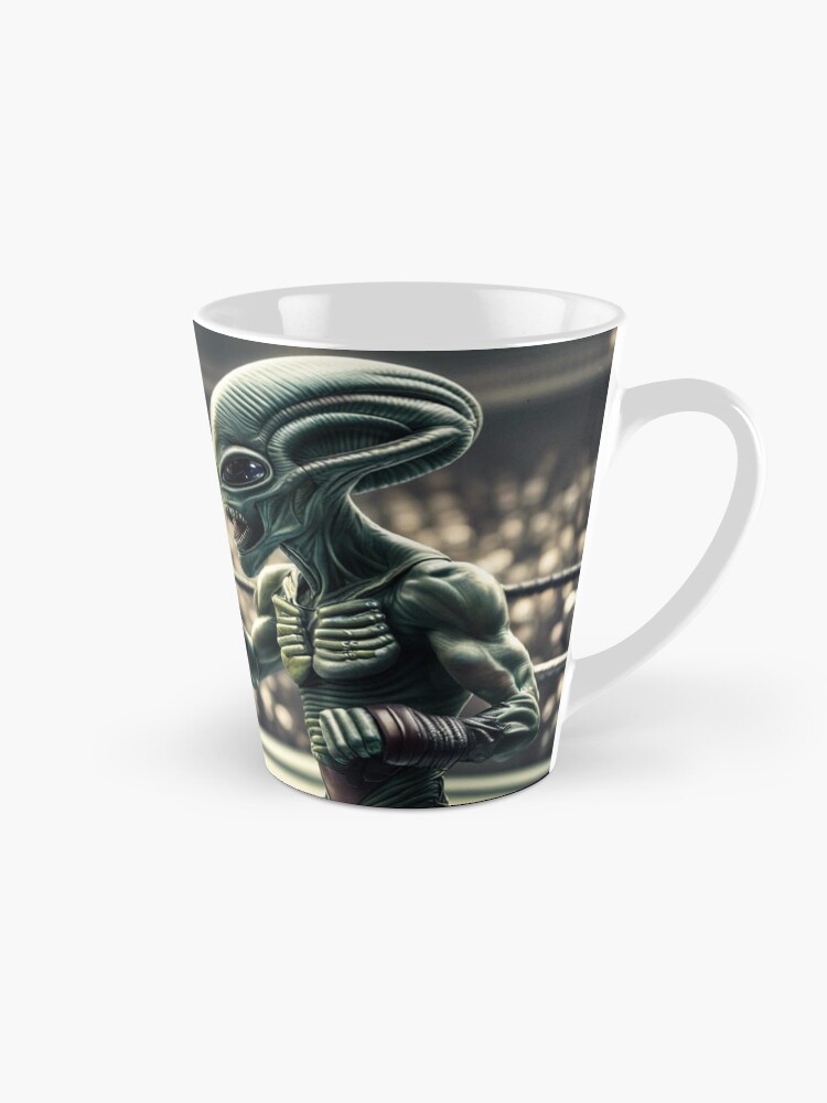 Thumbnail 1 of 4, Coffee Mug, Aliens Boxing designed and sold by LenCarol.