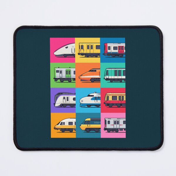 Item preview, World Trains Grid Pattern   designed and sold by heybadna.