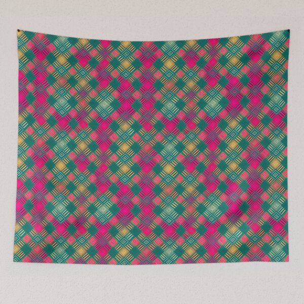 Item preview, Abstract seamless  vintage tribal fabric colorful pattern background designed and sold by gmm2000.