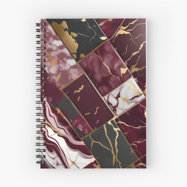 Item preview, Maroon and white marble with black and gold flecks designed and sold by BirdsnStuff.