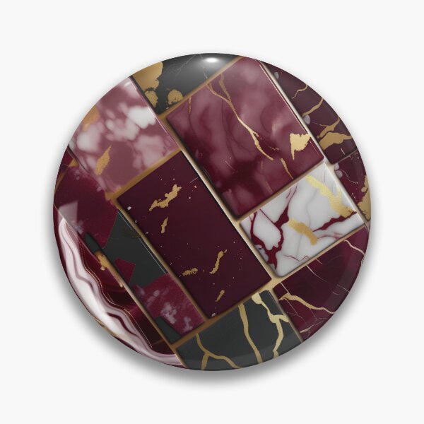 Item preview, Maroon and white marble with black and gold flecks designed and sold by BirdsnStuff.