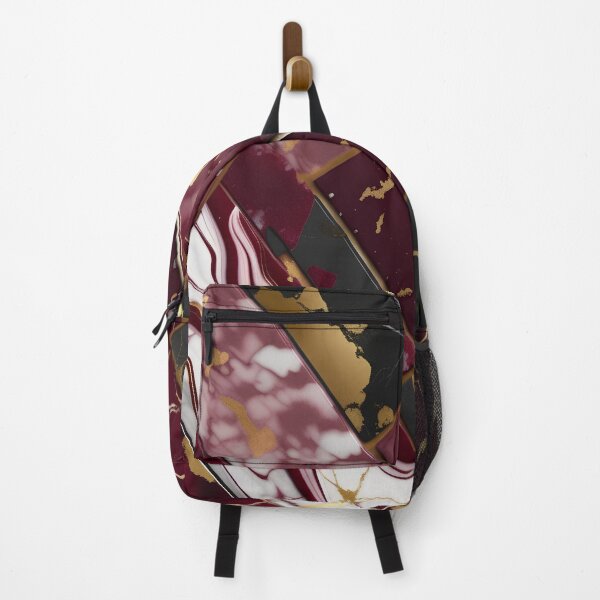 Item preview, Maroon and white marble with black and gold flecks designed and sold by BirdsnStuff.