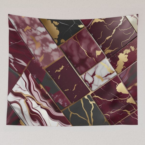 Item preview, Maroon and white marble with black and gold flecks designed and sold by BirdsnStuff.