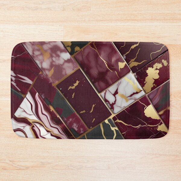 Item preview, Maroon and white marble with black and gold flecks designed and sold by BirdsnStuff.