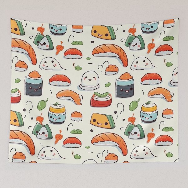Item preview, Cute sushi pattern designed and sold by Lexa Pix.