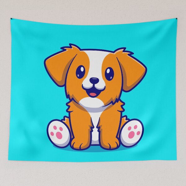 Item preview, Adorable Doggo Sitting - Charming Cartoon Illustration designed and sold by hjian8219.