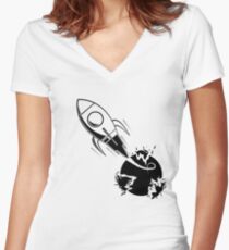 Evacuation Women's Fitted V-Neck T-Shirt