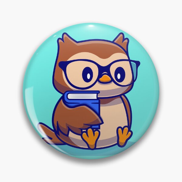 Item preview, Wise Owl with Book - Charming Cartoon Illustration designed and sold by hjian8219.