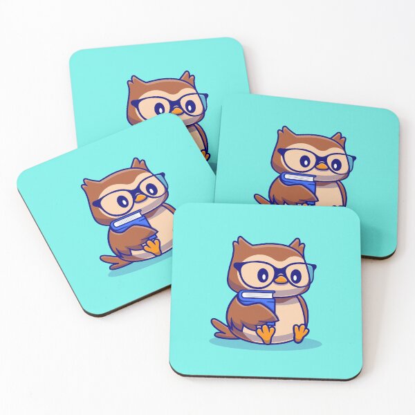 Item preview, Wise Owl with Book - Charming Cartoon Illustration designed and sold by hjian8219.