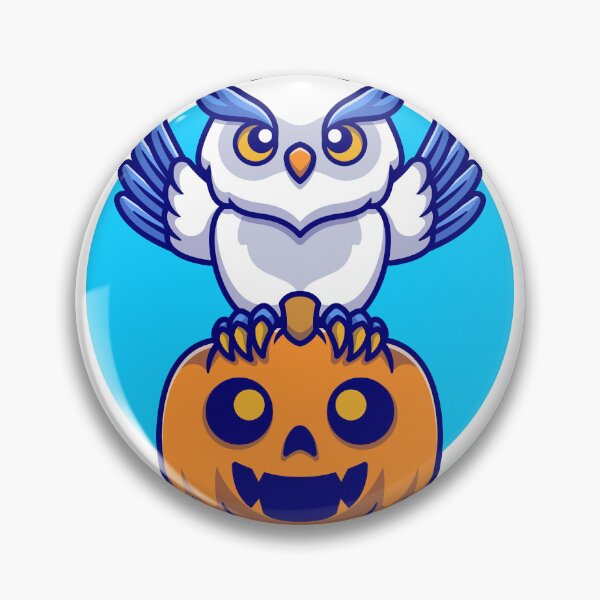 Item preview, Cute Owl with Pumpkin - Spooktacular Halloween Fun designed and sold by hjian8219.