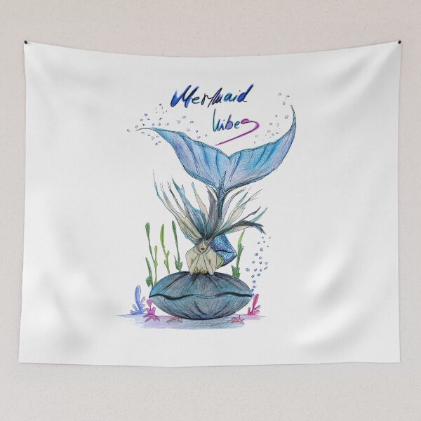 Item preview, Mermaid Vibes Magical Seal Life Sign Art designed and sold by HighArtDesigns.