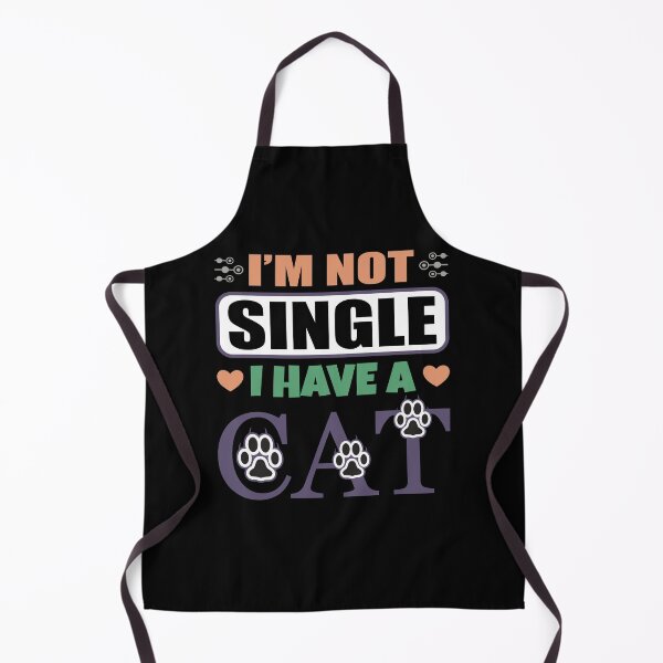Item preview, I Am Not Single - I Have A Cat-T-shirt - Shirt design - Sticker Redbubble designed and sold by bluehatgraphics.