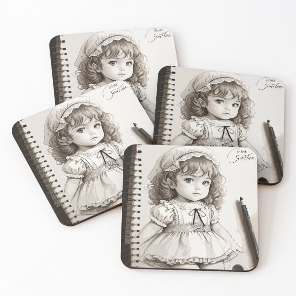 Item preview, Pencil sketch, little girl designed and sold by CatCoconut-Art.