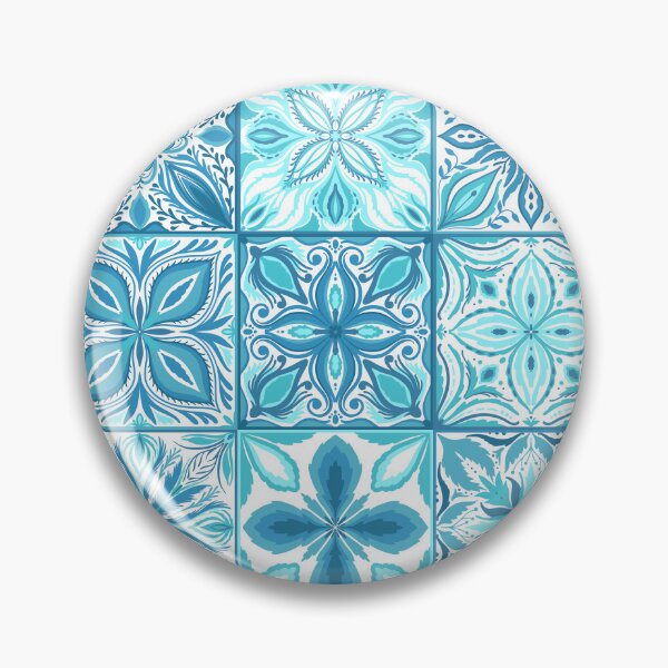 Item preview, Ornate tiles in blue and white designed and sold by Katerina Mitkova Kirilova.