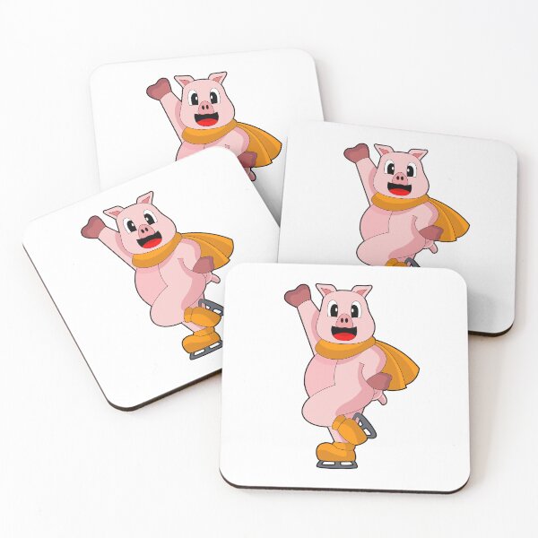 Aperçu de l'œuvre Pig Ice skating Ice skates créée et vendue par Snabdesign84.