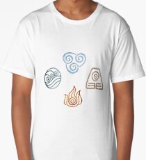 The four Elements Avatar symbols Long T-Shirt