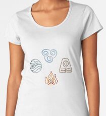 The four Elements Avatar symbols Women's Premium T-Shirt
