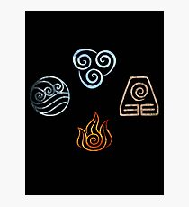 The four Elements Avatar symbols Photographic Print
