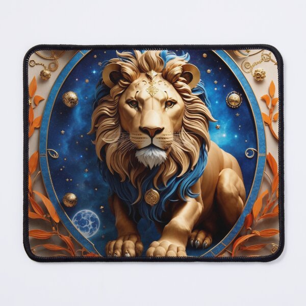 Item preview, "Mystical Leo Design with Celestial Elements | Symbolizing Strength and Courage" designed and sold by CyberCollective.