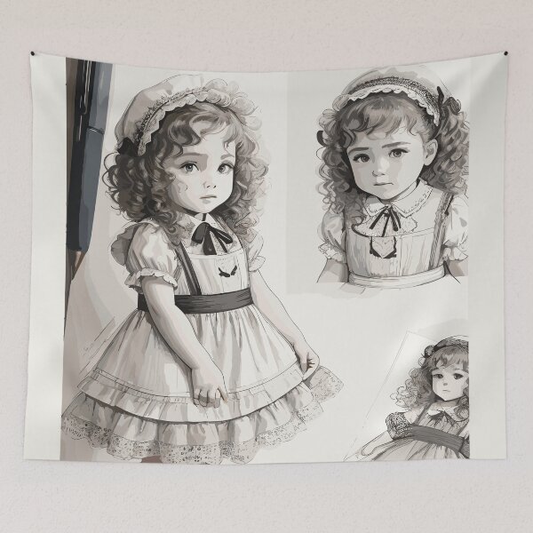 Item preview, Pencil sketch, little girl designed and sold by CatCoconut-Art.