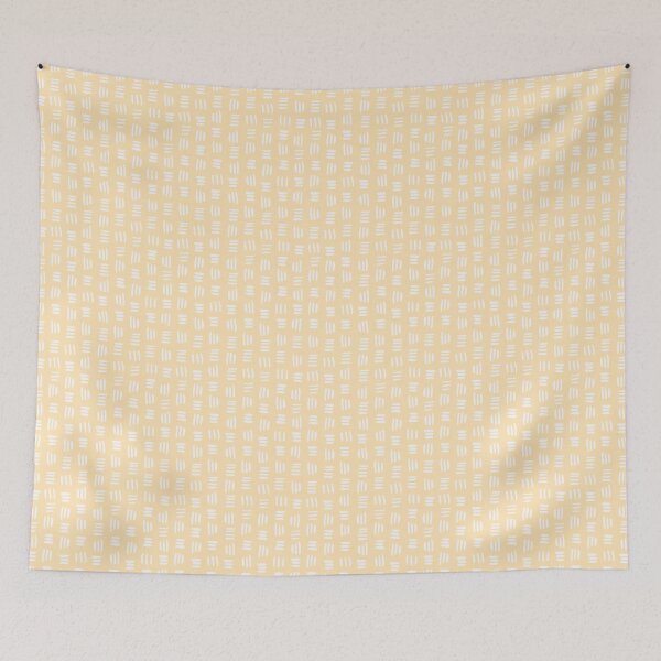 Item preview, Triad Lines in White on Sunny Yellow designed and sold by Meena-and-Fox.